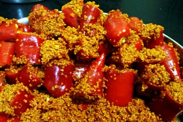 Red chili pickle