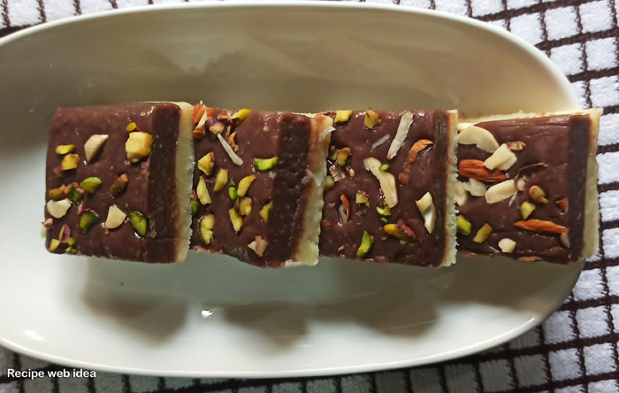 Chocolate barfi recipe| chocolate burfi