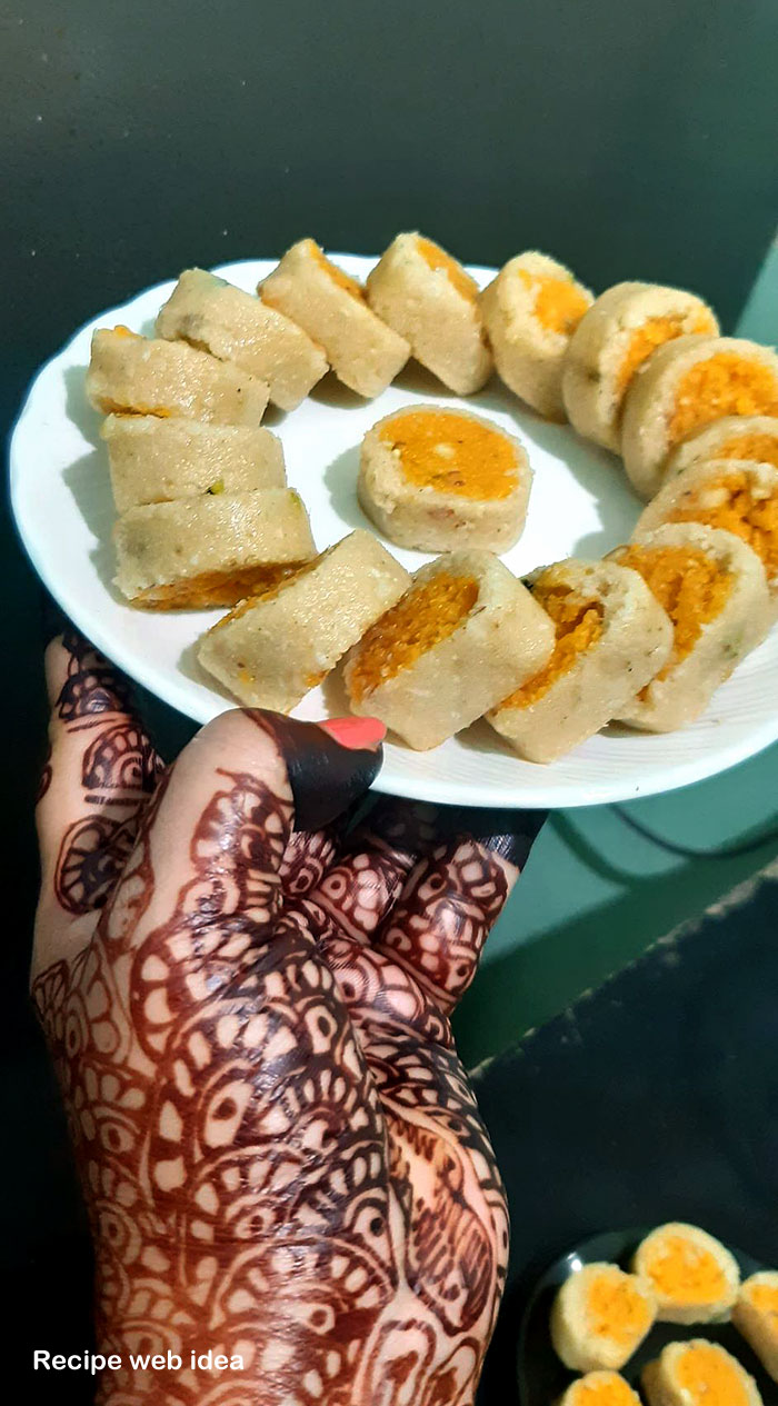 stuffed peanut roll | peanut roll recipe | peanut recipes | Indian dessert