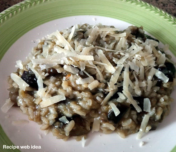 Vegan eggplant risotto recipe