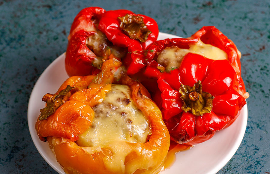 Chicken stuffed peppers