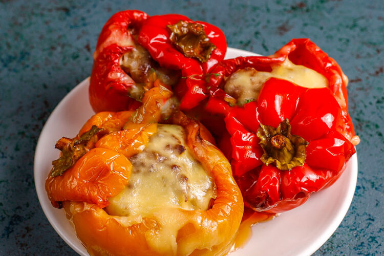 Chicken stuffed peppers