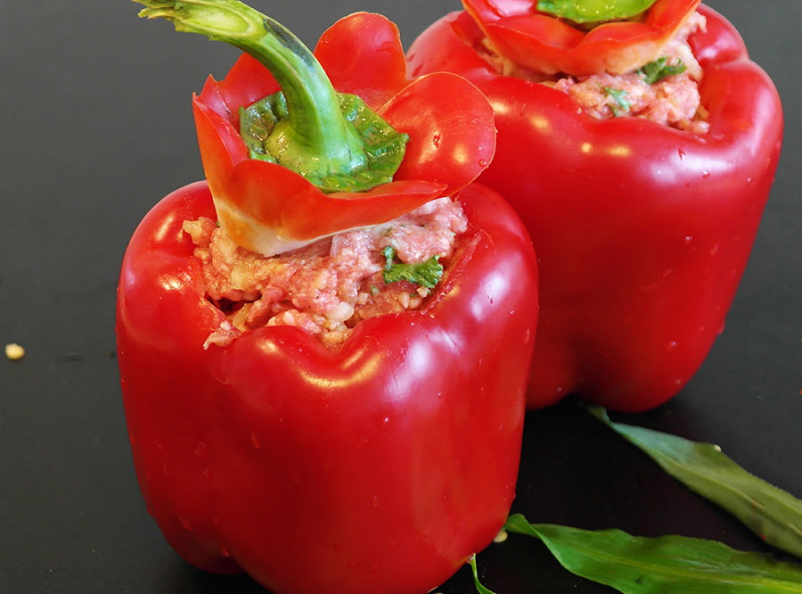 Chicken stuffed peppers